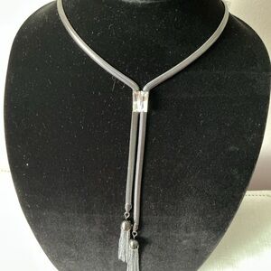 Silver Tone Necklace with Tassels